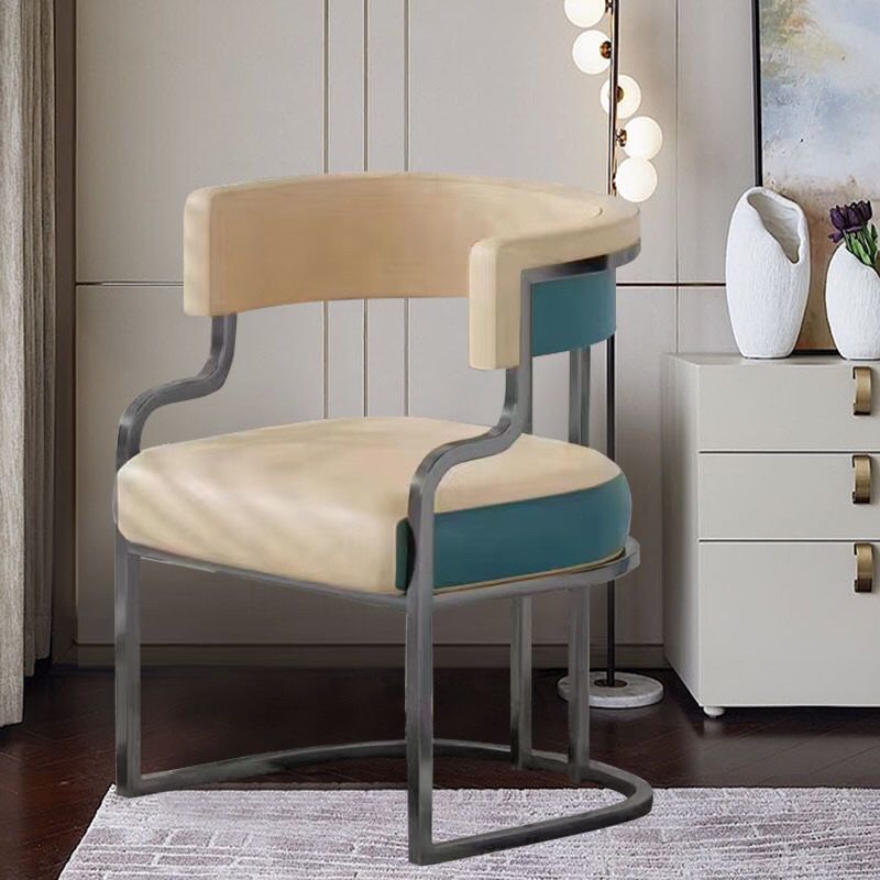 베이지 + 블루 - 고온 정전 회색 의자 프레임