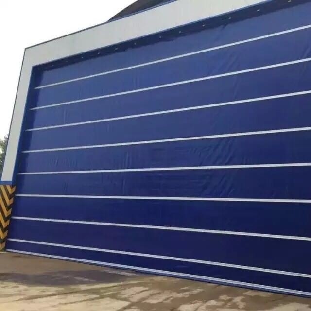 堆积门背带式超大卷帘门，柔性卷帘门，车间厂房工业门折叠提升门