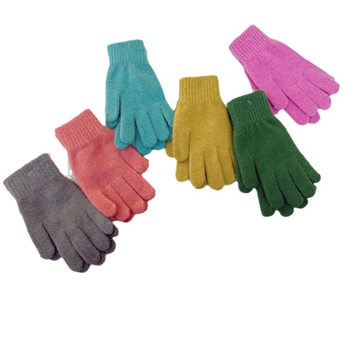 ins Korean style knitted rabbit fur gloves for women, warm in winter, simple student bare board five-finger cold-proof couple gloves trendy