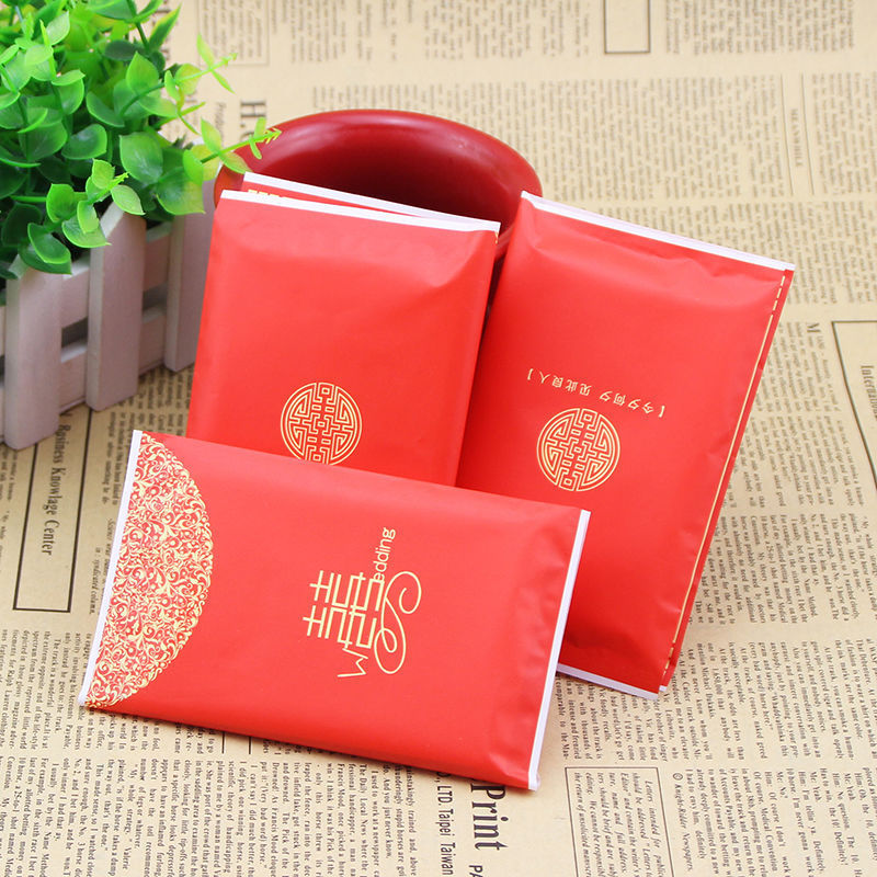 Wallet paper 100 marry Jubilation Wedding Small bag disposable Napkin wedding wholesale Cross border