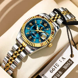 瑞士品牌商务新款女士手表奢华夜光石英腕表直播外贸爆款一件代发