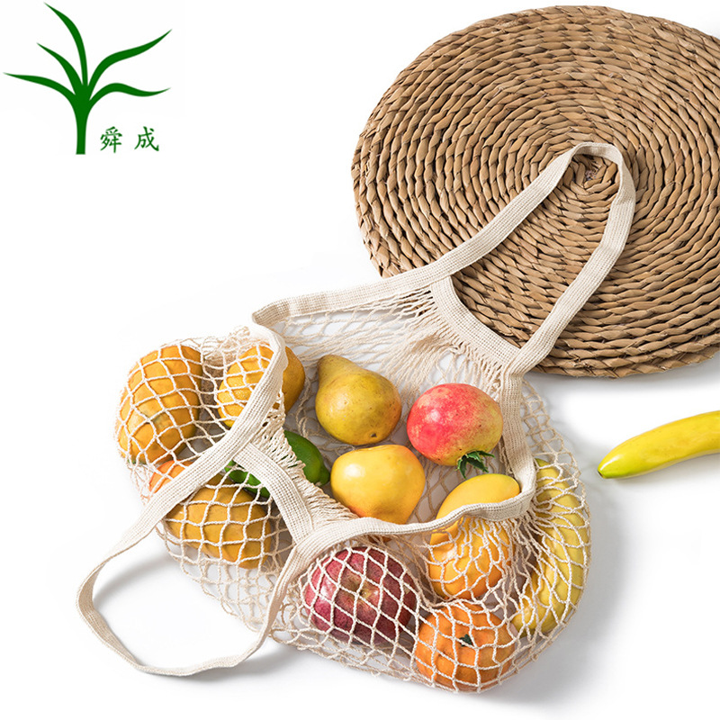 厨房果蔬收纳网袋杂物袋挂袋大容量编织购物袋便携镂空网兜透气