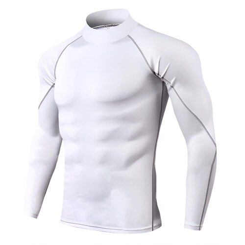PRO Sports Running Fitness Clothing Outdoor Sports High Elastic Quick Dry Cycling Training Tight High Collar Long Sleeve