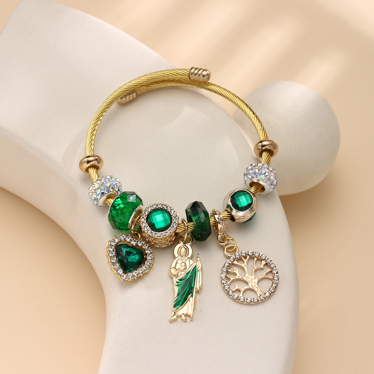 사랑 예수 녹색 팔찌