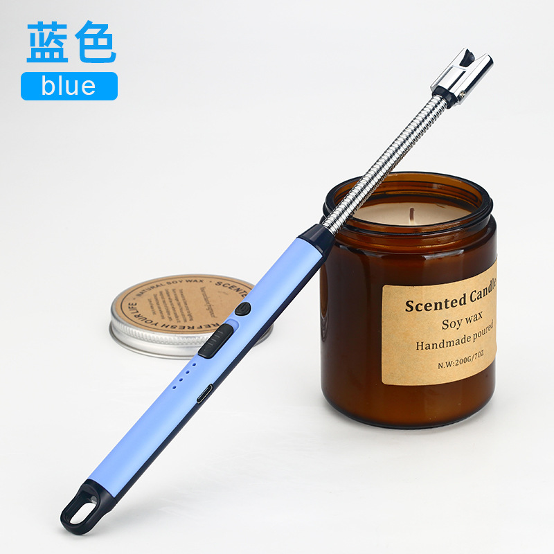 Encendedor de cocina recargable a prueba de viento arco eléctrico tipo C encendedor de pulso