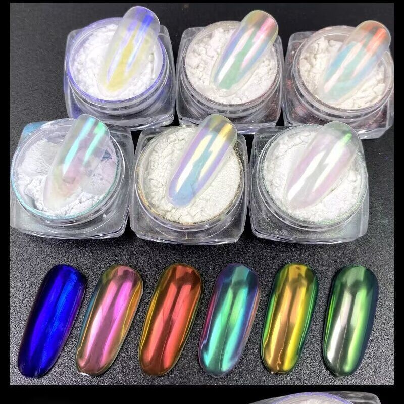 批发新品高浓度透明光学变色龙颜料 霓虹粉，极光粉，魔镜粉1g