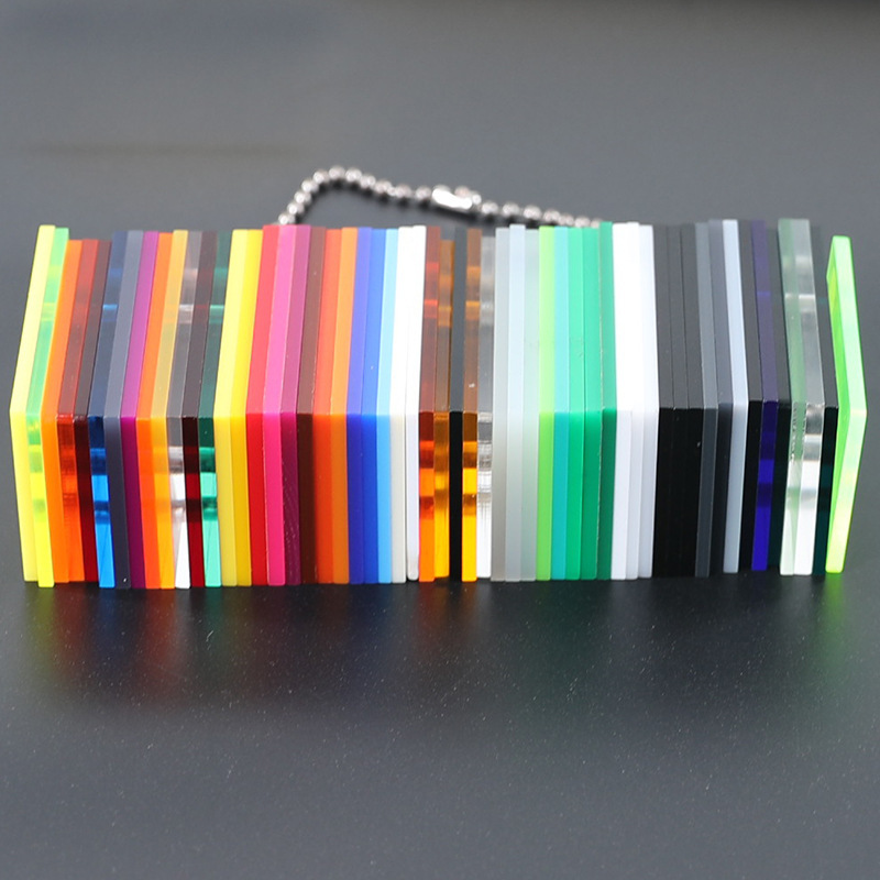 pmma亚克力板透明茶蓝彩色浇铸有机玻璃板加工激光折弯亚克力板