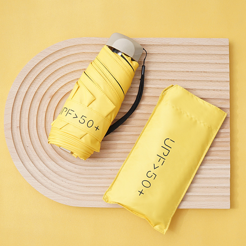 Paraguas de sol paraguas a prueba de UV para mujer logotipo personalizado paraguas publicitario upf50 + plano 50% bolsillo plegable pequeño paraguas de sol