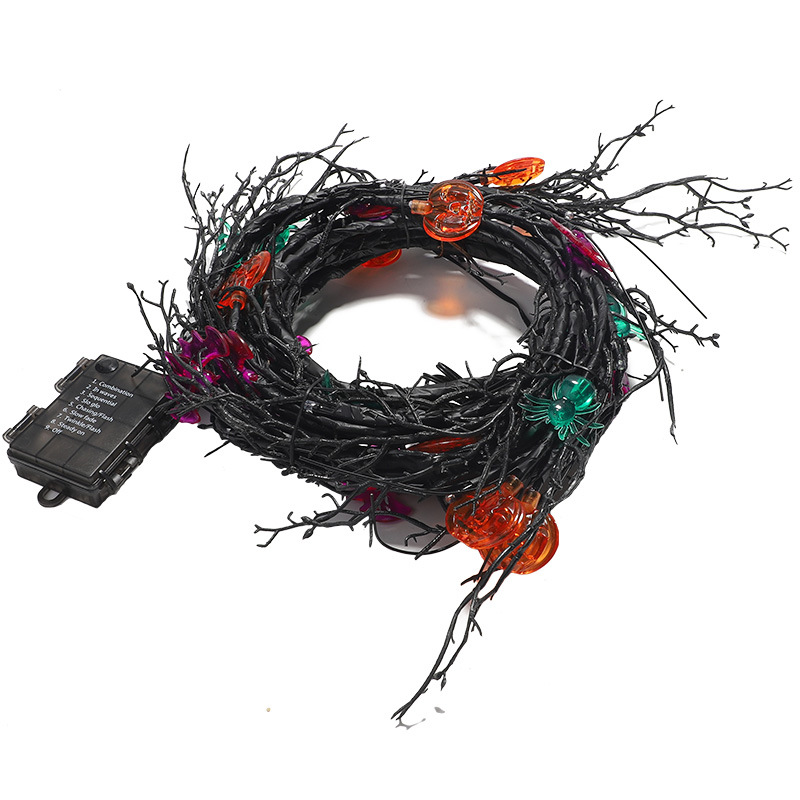 Fabricante spot simulación LED Halloween horror atmósfera decoración ratán lámpara cadena decoración habitación lámpara de color lámpara de ratán