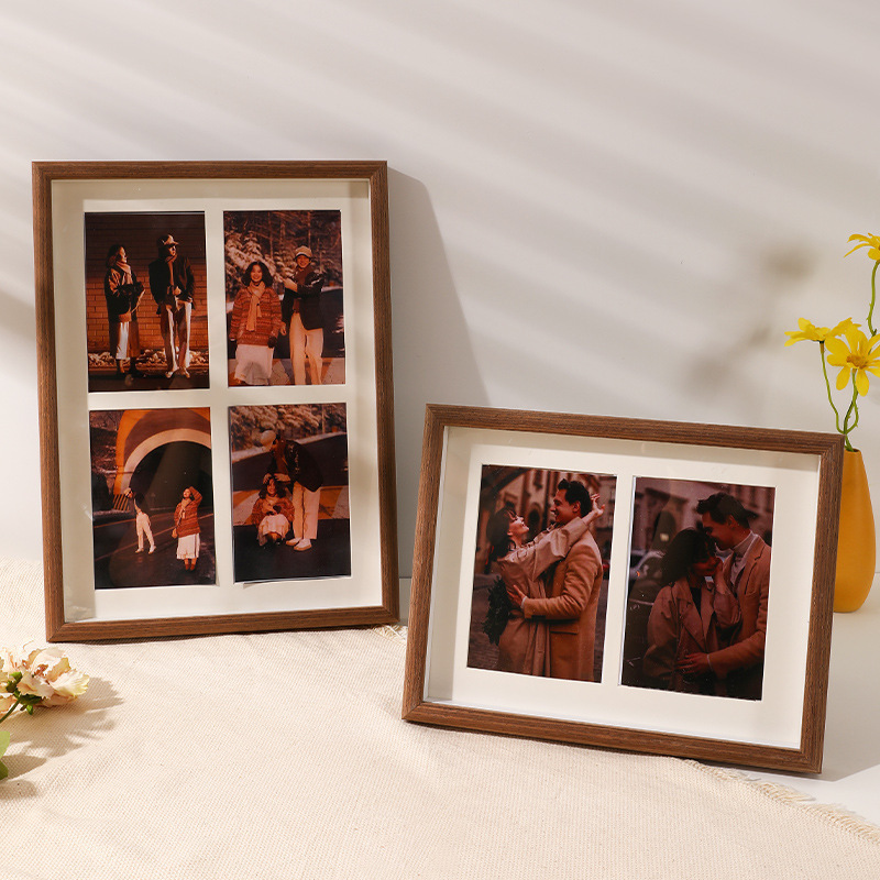 Hippocampus Photo 6inch Piece Set Wooden Hollow Photo Frame Wedding Display Wall Hanging New Chinese Style Hippocampus Photo 6inch Piece Set Wooden Hollow Photo Frame Wedding Display Wall Hanging New Chinese Style