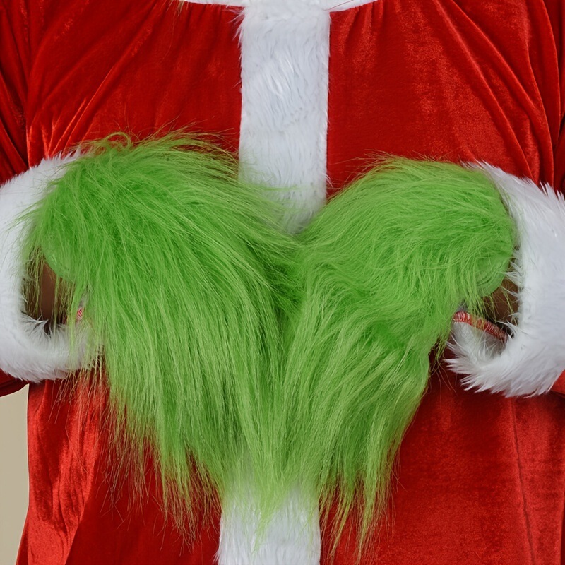 绿毛怪グリンチThe Grinchクリスマスマスク毛手袋コスプレ祭りアイテムグッズグッズ|undefined