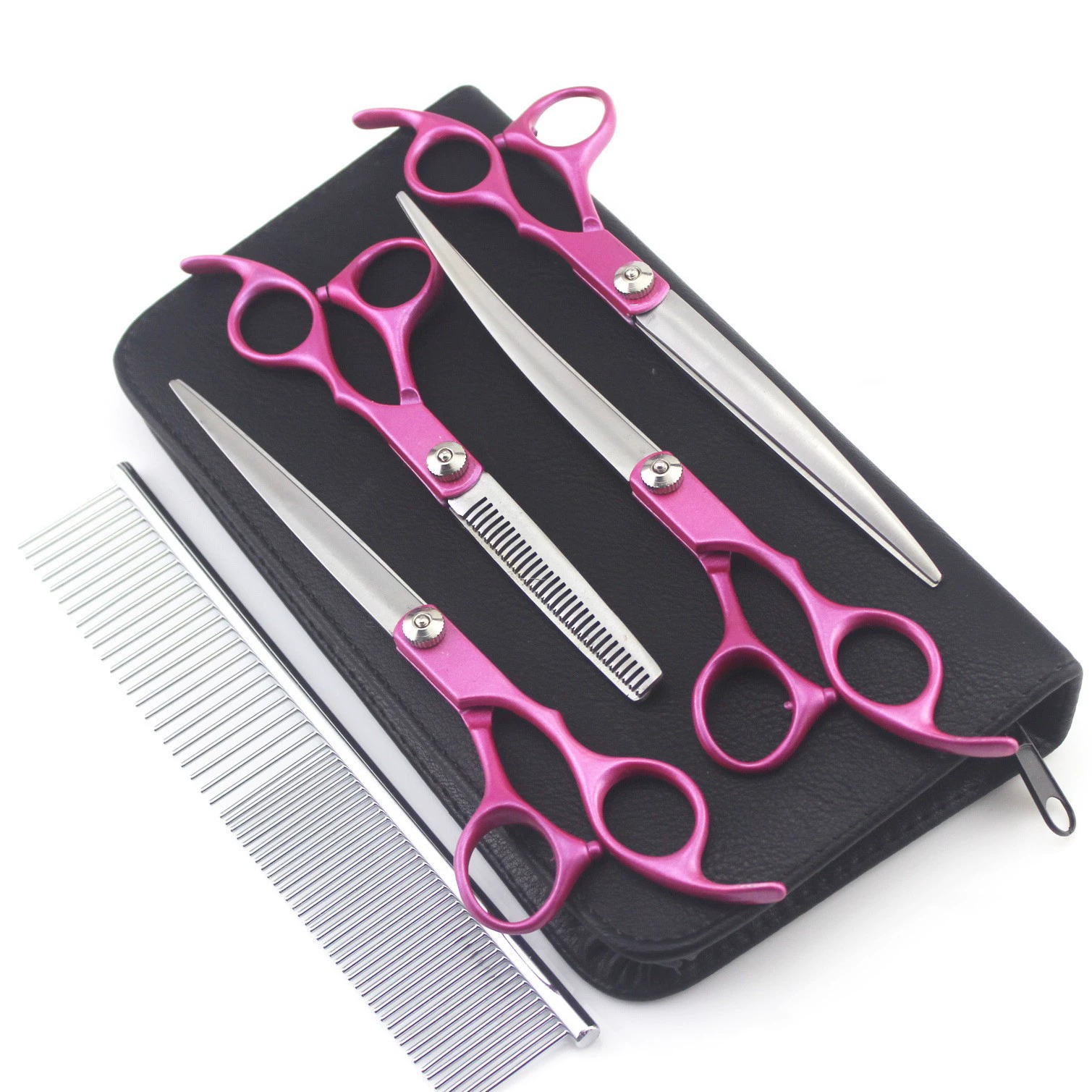 7,0-дюймовая цветная ручка с разрезом, 4 ножницы для ухода за домашними животными, костюм прямого кроя