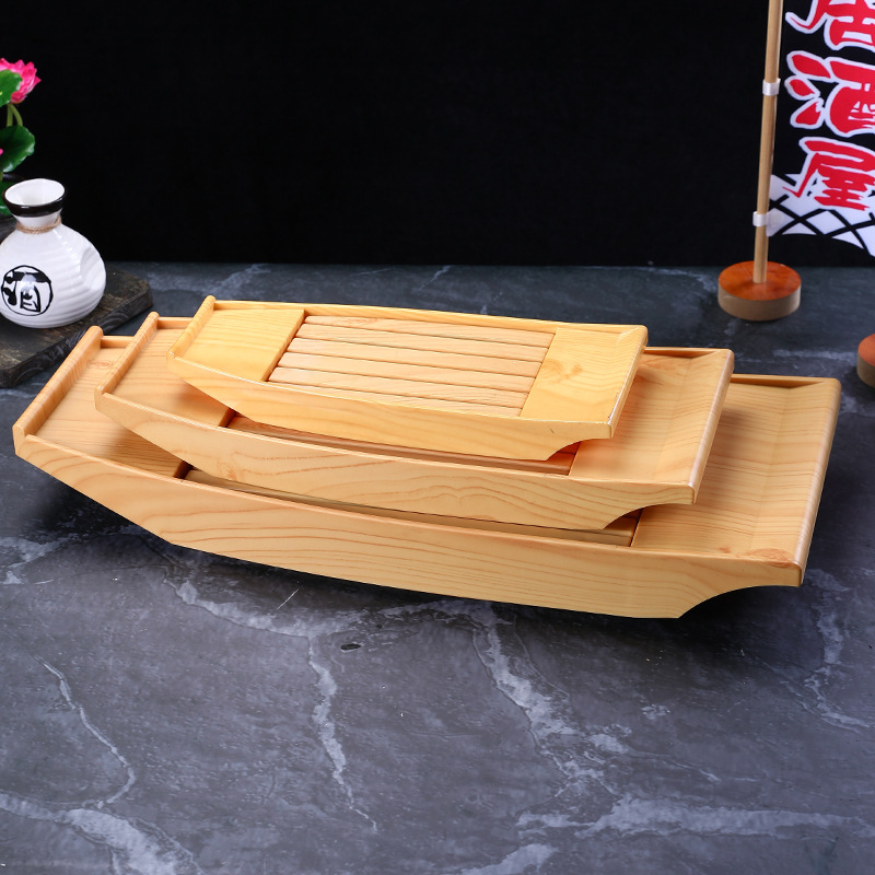 Plato de sashimi, plato de melamina, plato de pescado crudo, plato de hielo, salmón japonés, marisco, plato de sushi, barco de hielo seco shengtai