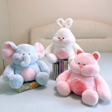 赛特嘟嘟正版咚咚哈士奇兔子小白兔大象猪毛绒玩具公仔抱枕批发