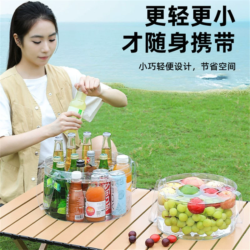 Открытый складной умывальник для туризма Удобный прозрачный портативный ведро для путешествий тазик для путешествий на открытом воздухе кемпинг должен принести артефакт