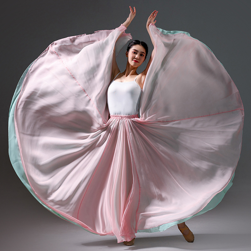 Classical dance big skirt performance clothing dresses double -layer…