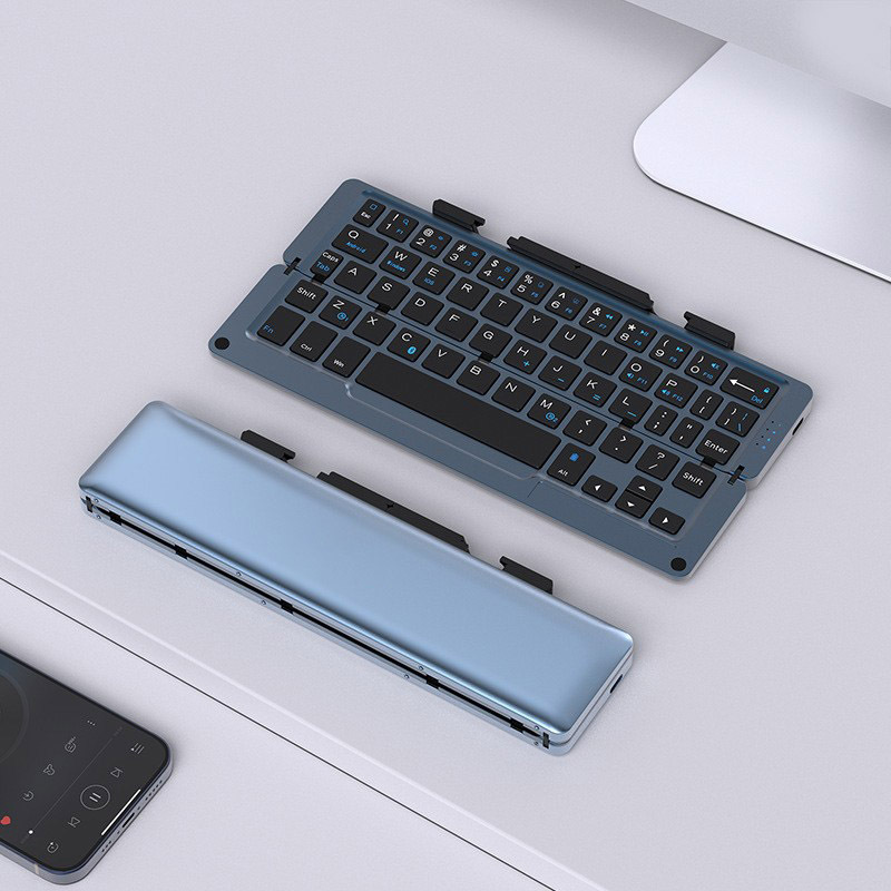 Teclado Plegable Bluetooth GK618 Aleación de Aluminio Inalámbrico para Tableta image 7