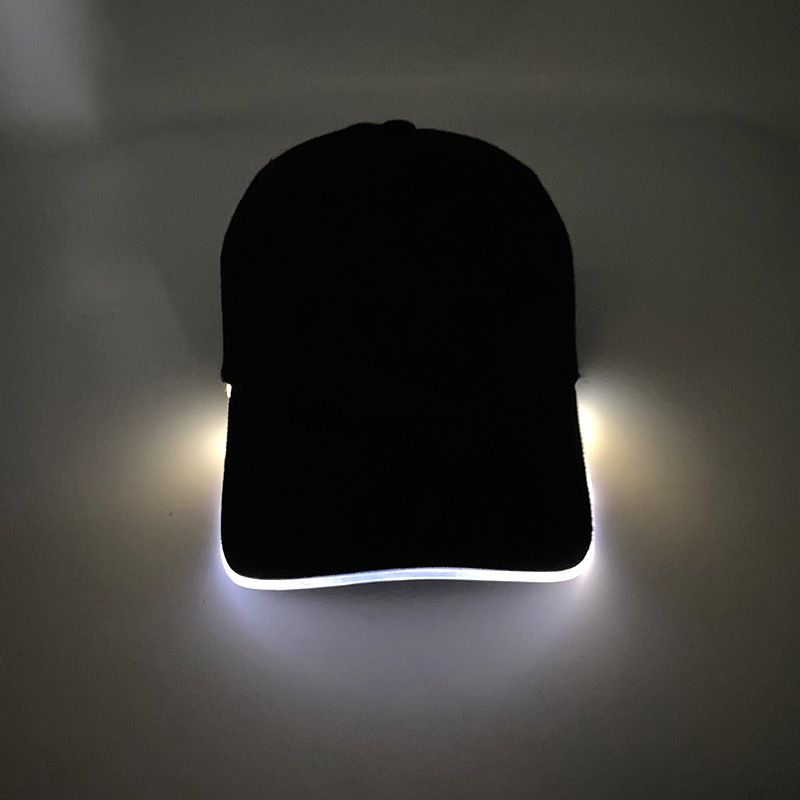 Gorra LED de Amazon, gorra de béisbol luminosa, gorra para exteriores con protección solar, gorra de pico de pato con protección solar, gorra LED de colores cambiantes