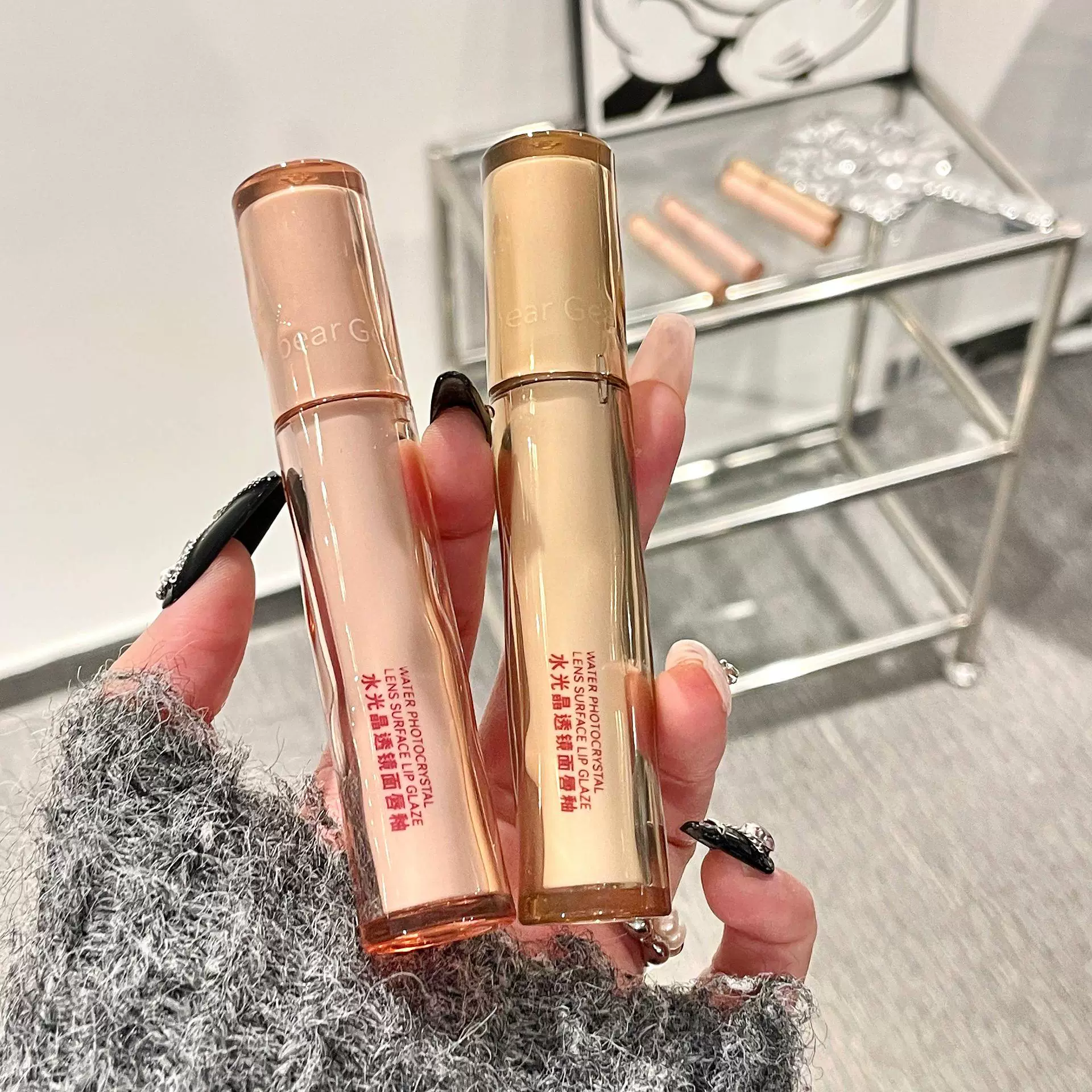 Gege bear Nutritious lip gloss, интенсивная гидратация, зеркальный эффект, долговременный эффект, эффект на полные губы
