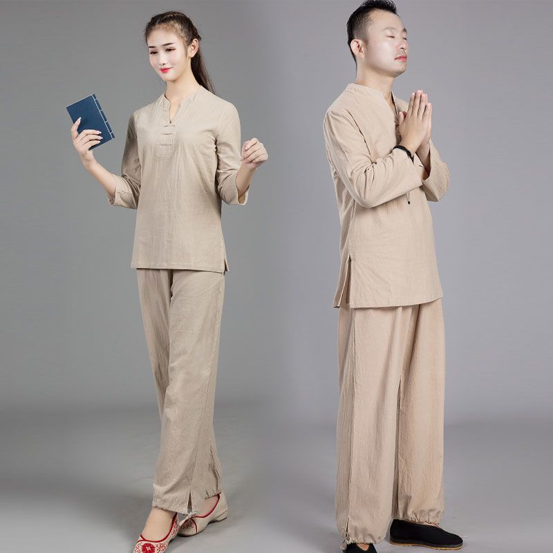 Traditional Chinese Medicine Physiotherapist Work Clothes for Men and Women Health Center Foot Bath and Foot Massage Technician Clothing Chinese Style Cotton and Linen Suit