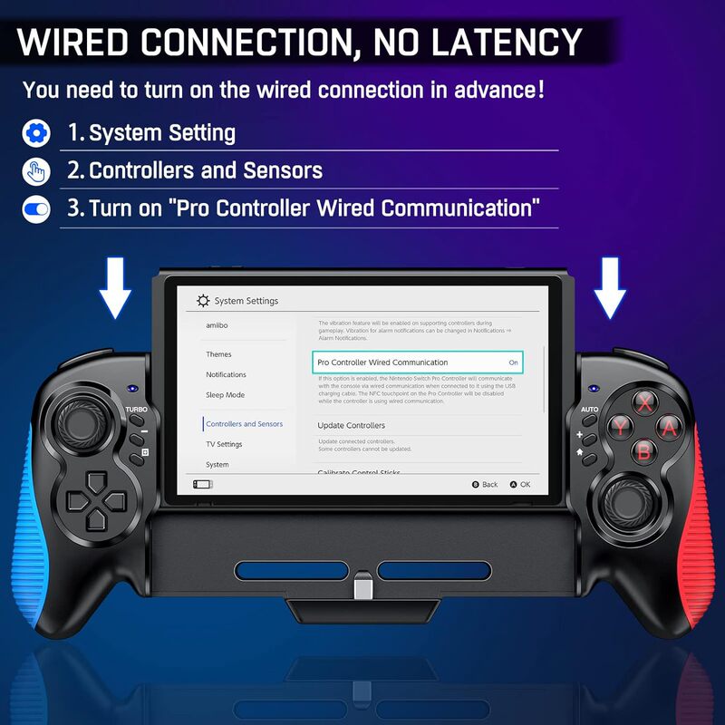 Switchゲームハンドルストレートハンドル6軸体感連発機能付き|undefined