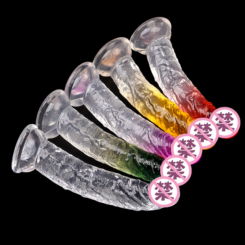 Crystal Transparent Suction Cup Dildo with TPE Body and Strong Suction Base — detail image 18