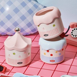 Mini Small Trash Can Desktop Household Cute Countertop Coffee Table Bedside Bedroom with Lid Office Desk Waste Paper Basket