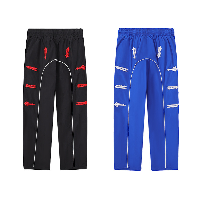 Trendy Brand Trapstar Embroidered Letter LOGO Woven Trousers Men's and Women's Ribbon Drawdown Pants Sports Casual Pants