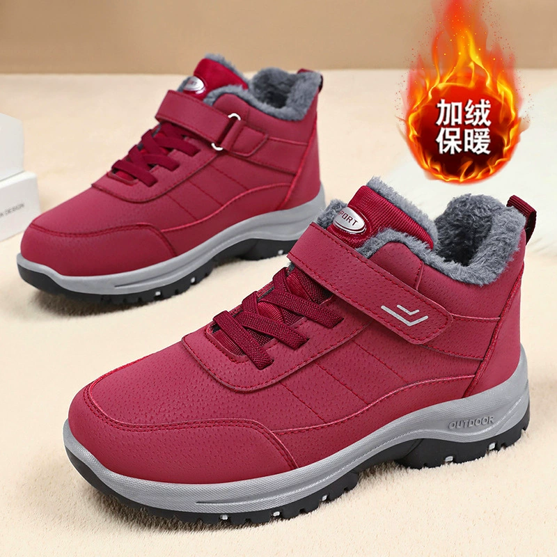 Обувь, хлопковые ботинки, повседневные хлопковые сапоги осень-зима 2025, трансграничная дропшиппинг-продажа, новый стиль, на флисовой подкладке, утолщенные, на липучках, спортивная обувь для пожилых людей