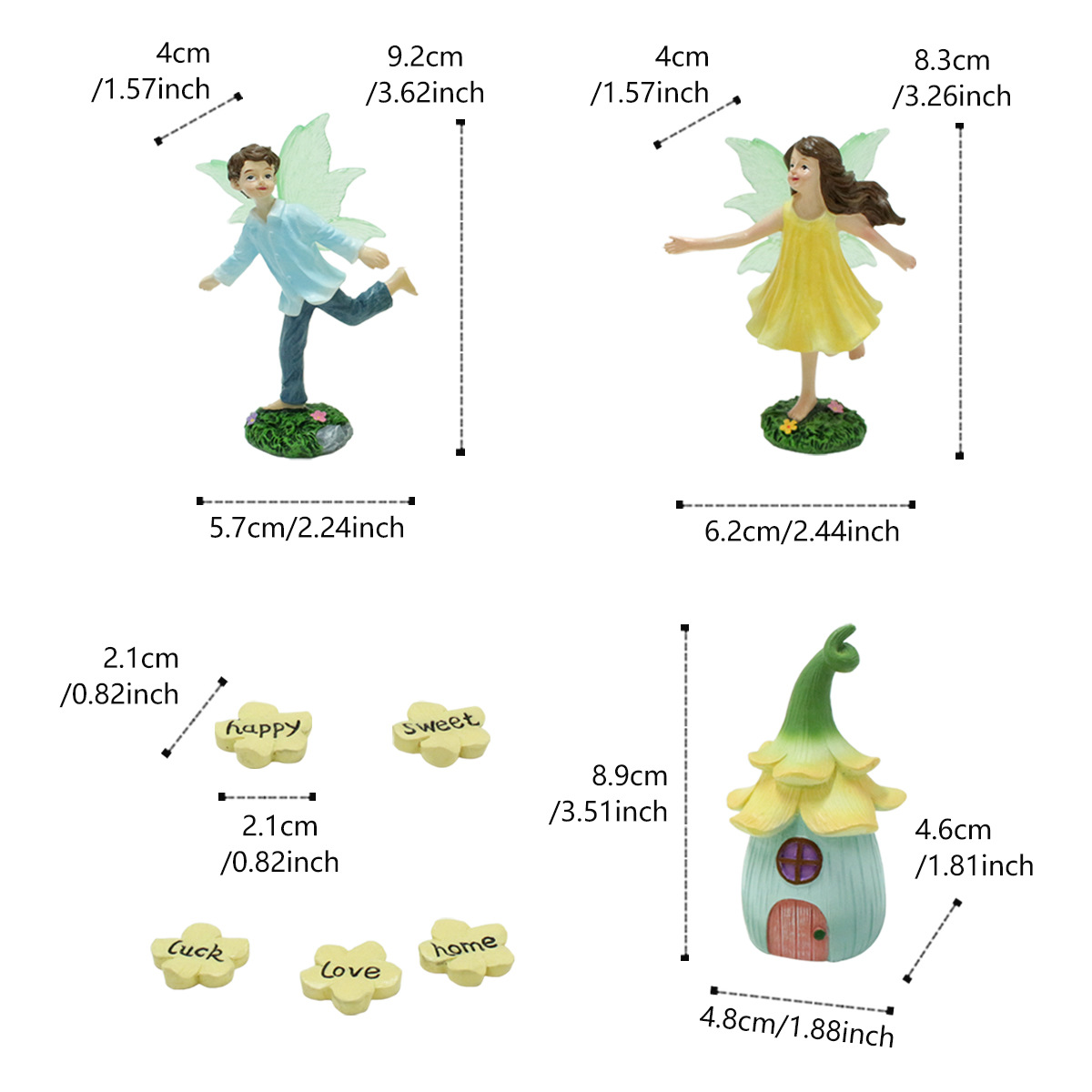  fun running men's and women's flower fairy pastoral retro mini flower fairy micro landscape small ornaments flower pot decoration now