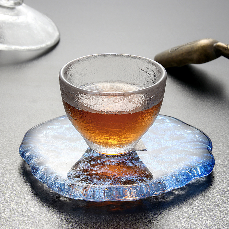 Wholesale Japanese-Style Tea Coasters, Crystal Glass Heat-Resistant Coasters, Tea Set Accessories, Dessert Plates, Tableware Wholesale Japanese-Style Tea Coasters, Crystal Glass Heat-Resistant Coasters, Tea Set Accessories, Dessert Plates, Tableware