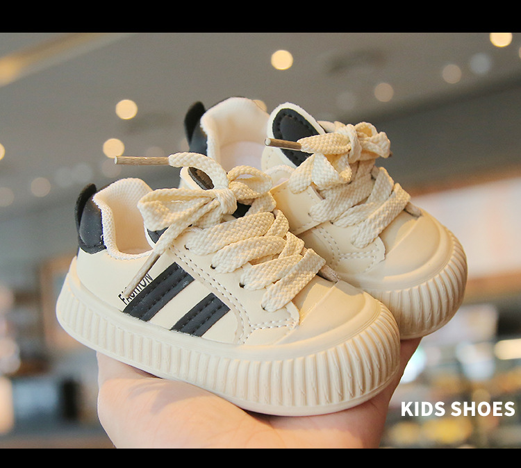 Fréijoer an Hierscht Puppelchersschong mat mëller Sohle, rutschfester Foussgänger, wäiss, virschoulesch Liederuewerfläch fir Kanner_voghion.com