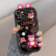 Applicable to Apple 14promax mobile phone shell new iPhone15/13 cute strawberry bear stereo doll xr/xs