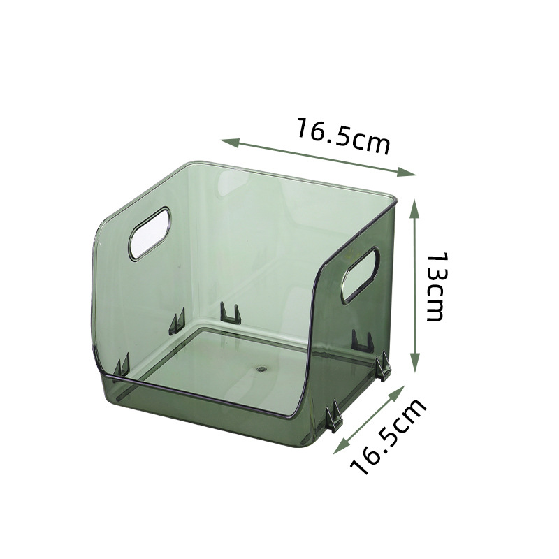 Nueva caja de almacenamiento transparente de lujo ligero de almacenamiento en rack apilable máscara cosmética Almacenamiento en rack misceláneas del hogar organización