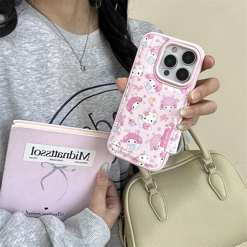 日韩碎花美乐蒂挂绳适用iPhone17苹果16ProMax/15/14手机壳少女心|undefined