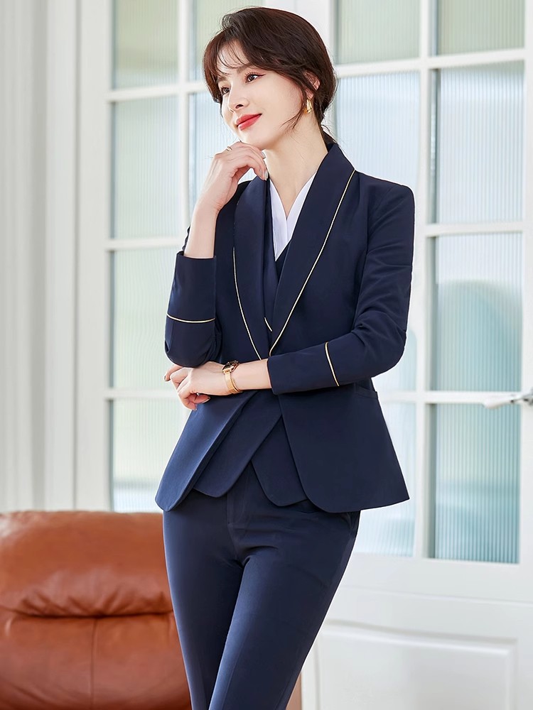 Suit Jacket Women's 2025 New Spring & Fall Suit Woolen Suit Formal Fashion Hotel Capable Business Attire Work Clothes