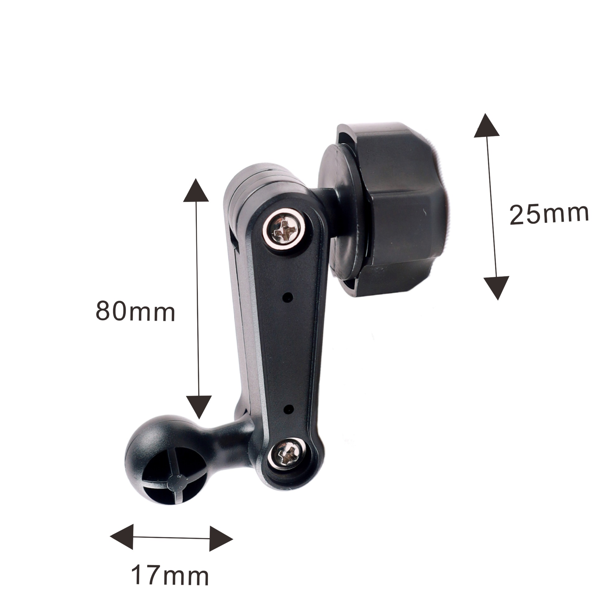 Live Streaming Dual-Joint Extension Rod 17mm Ball Socket to Ball Head Connection Rod Mobile Phone Accessories New Year Car Mount