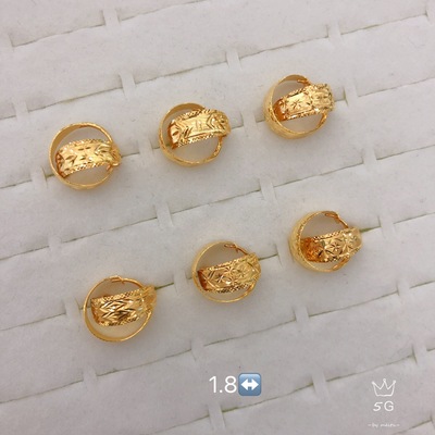 Sufficient gold 999 gold Hoop Earrings birthday Family Friend Manufactor Direct selling One piece On behalf of