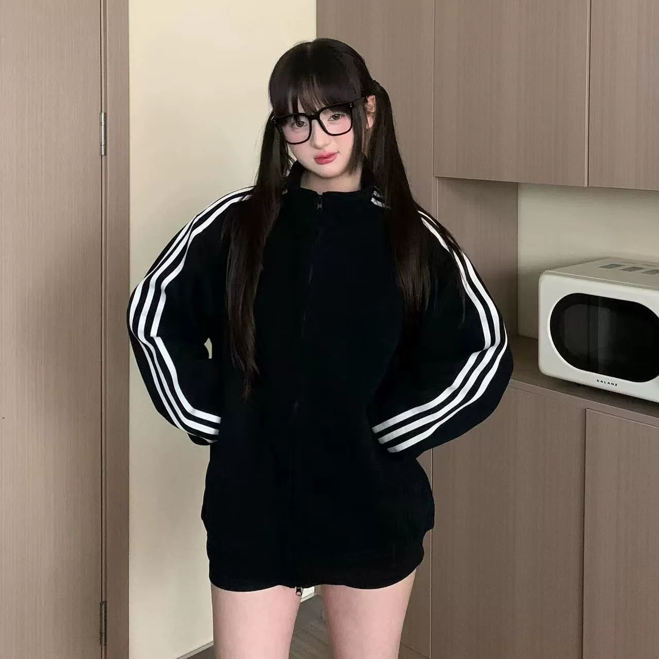 Брендовая длинная рубашка с молнией, осеннее куртка, oversize
