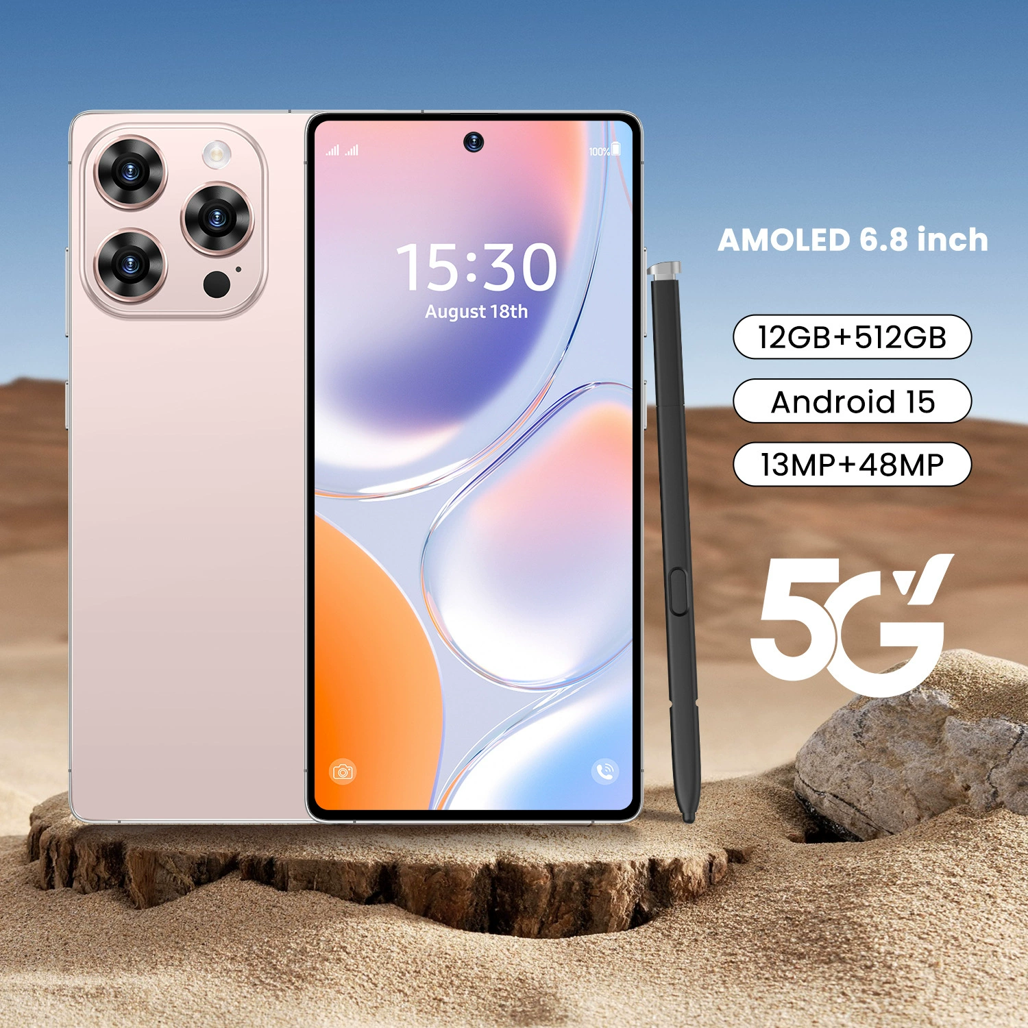 Умный мобильный телефон, intel core i16, 16promax, (跨境贸易), 4G, Android, 7.3 дюйма, оптом