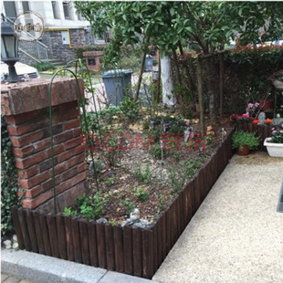 Jiangyingqing Garden Gardening Carbonized Anti-Corrosion Solid Wood Fence Garden Fence Wooden Fence Outdoor Connected Wooden Stakes