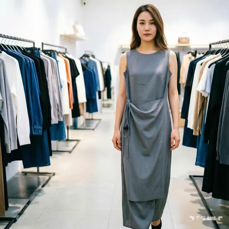 In-Stock Women's Dress 2026 Spring New Style Sleeveless Elegant Loose-Fitting Minimalist High-Intelligence Outfit Dress 1322628