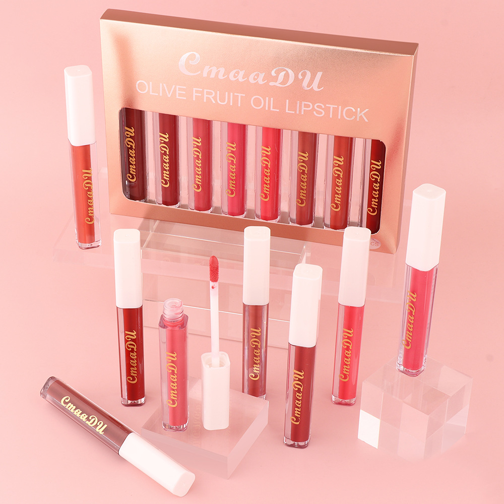 Check it out! Link Disclaimer - Exclusive for Foreign trade :CmaaDu 8-tube Olive Cream Lip Gloss undefined