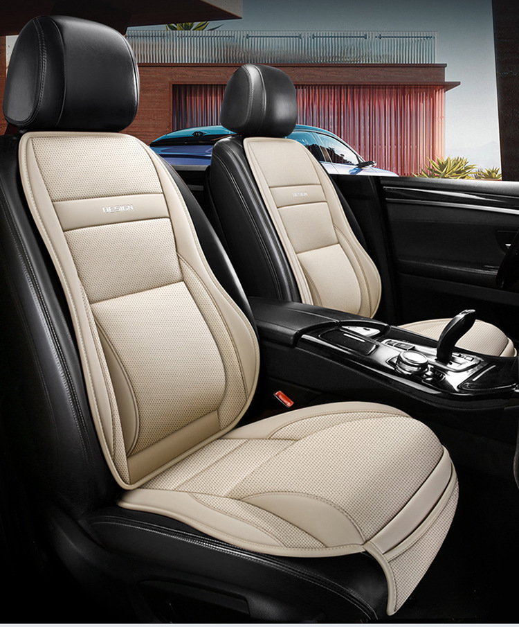 Cross-Border Special Supply of Car Seat Cushions for Five Seats, Universal with Lumbar Support and Leg Rest, Four-Season Universal Car Seat Cushions, Breathable Seat Covers