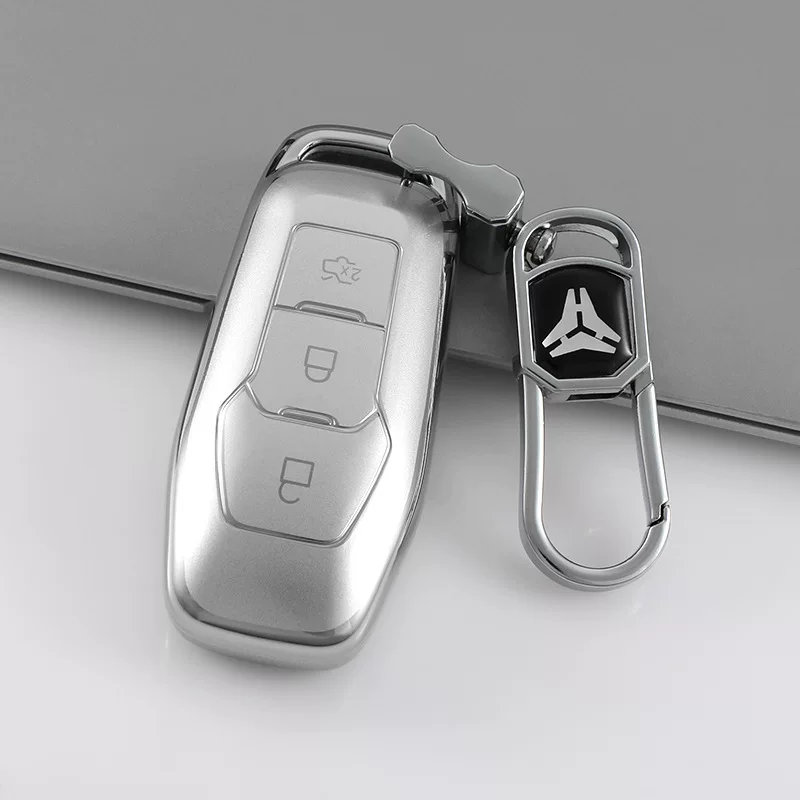 Подходит для Ford Mondeo Чехол для ключа Edge Explorer Taurus Mustang Forres quicksand серебряный брелок