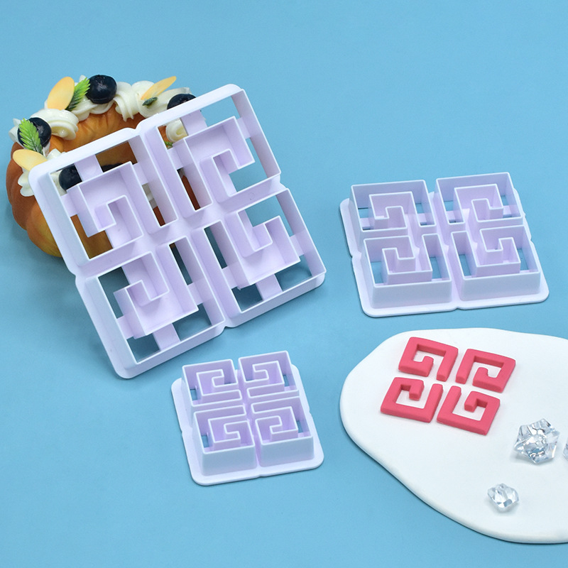 Herramientas de decoración DIY, moldes de plástico para modelar, simulación de repostería, molde para pasteles, juego de moldes para galletas, molde hecho a mano para postres