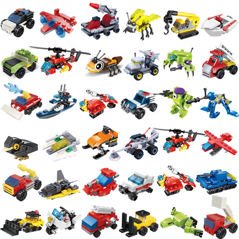 Educational Building Blocks for Children, Compatible with Lego Toys, Small Particles, Boys' Car Model Puzzle Gift