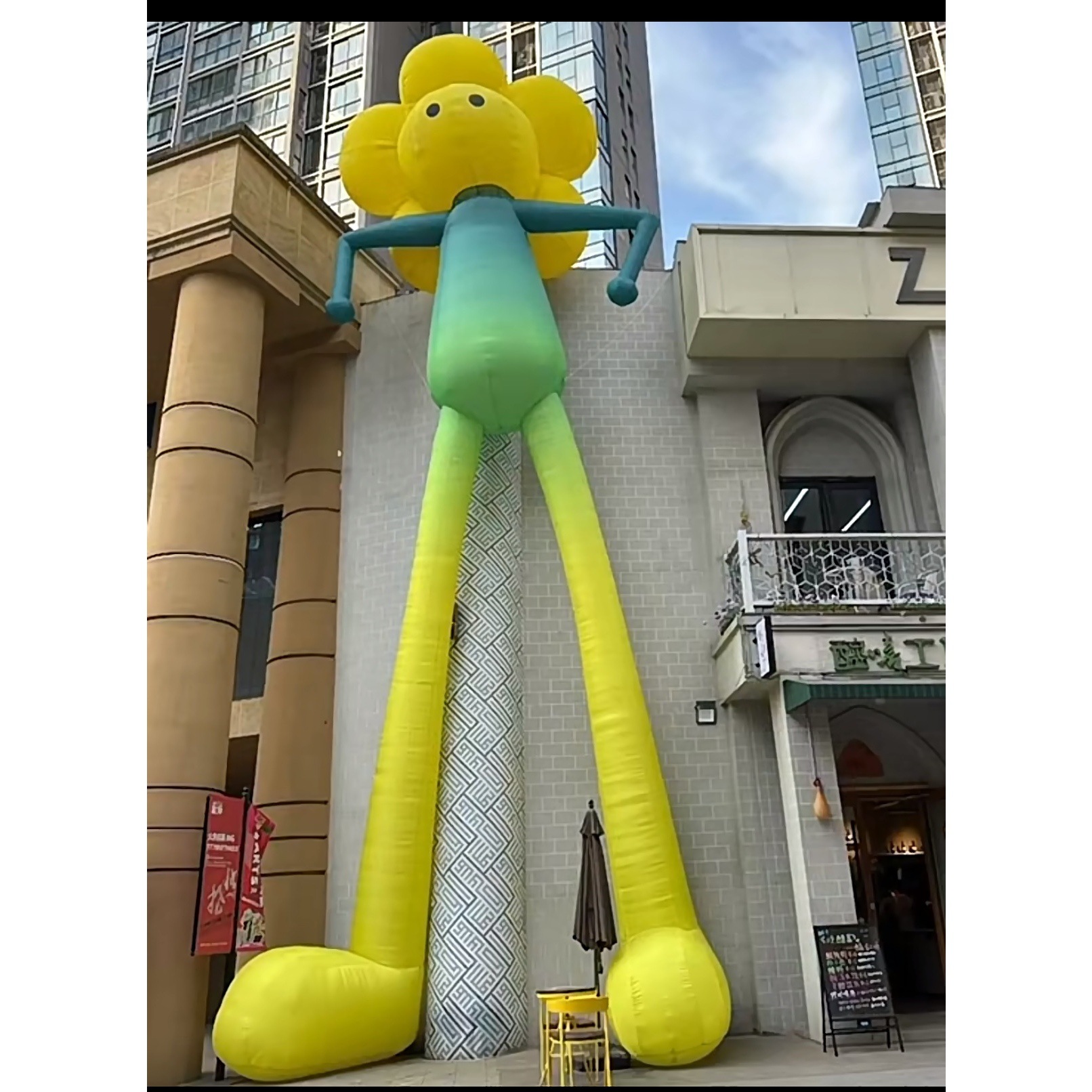 充气卡通花长腿太阳花朵人偶气模植物动物大型户外景区模型花朵