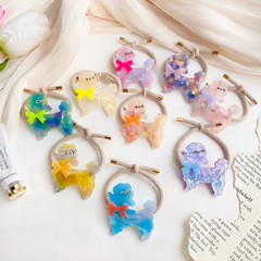 Korean Version New Puppy Acetic Vinegar Hair Tie High-end Ponytail Hairband Elegant Versatile High Elastic Rubber Band Hairband