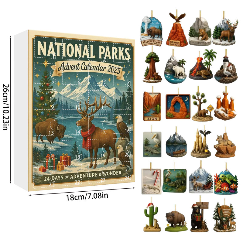National Parks Advent Calendar 2025年公园主题降临节 日历盲盒|undefined